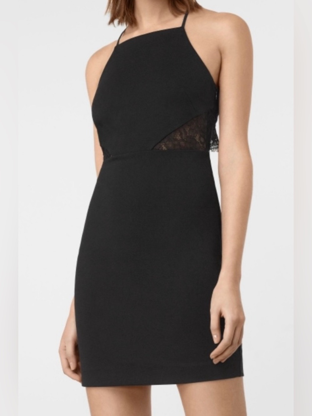 Women’s ALL SAINTS MALA Black Lace Inset Dress M
